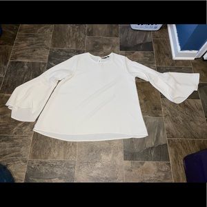 Halogen Ivory Bell Sleeve Top